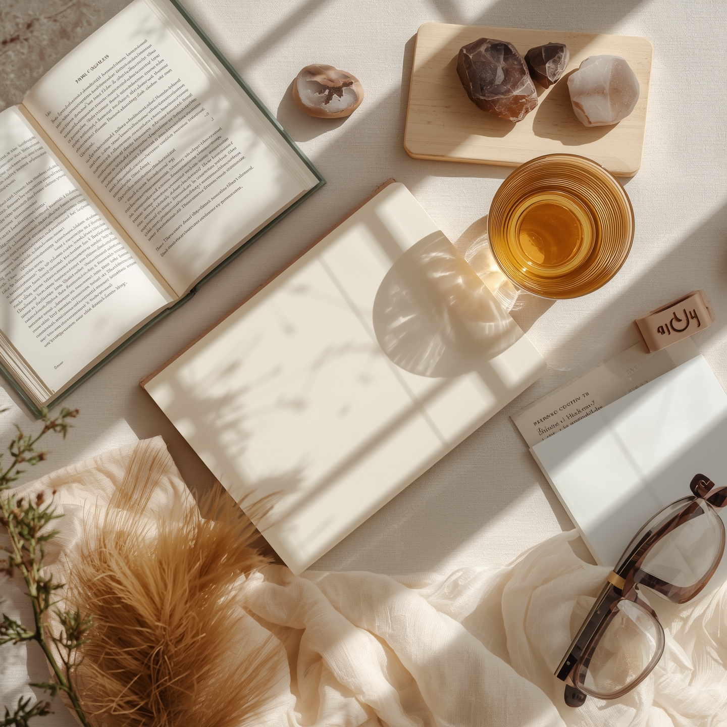 Ursus Libris – Lucid Origin Minimalist flatlay or lifestyle scene in warm neu 3